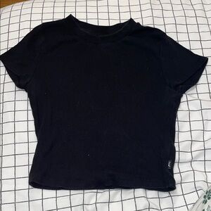 TNA little ribbed black tee